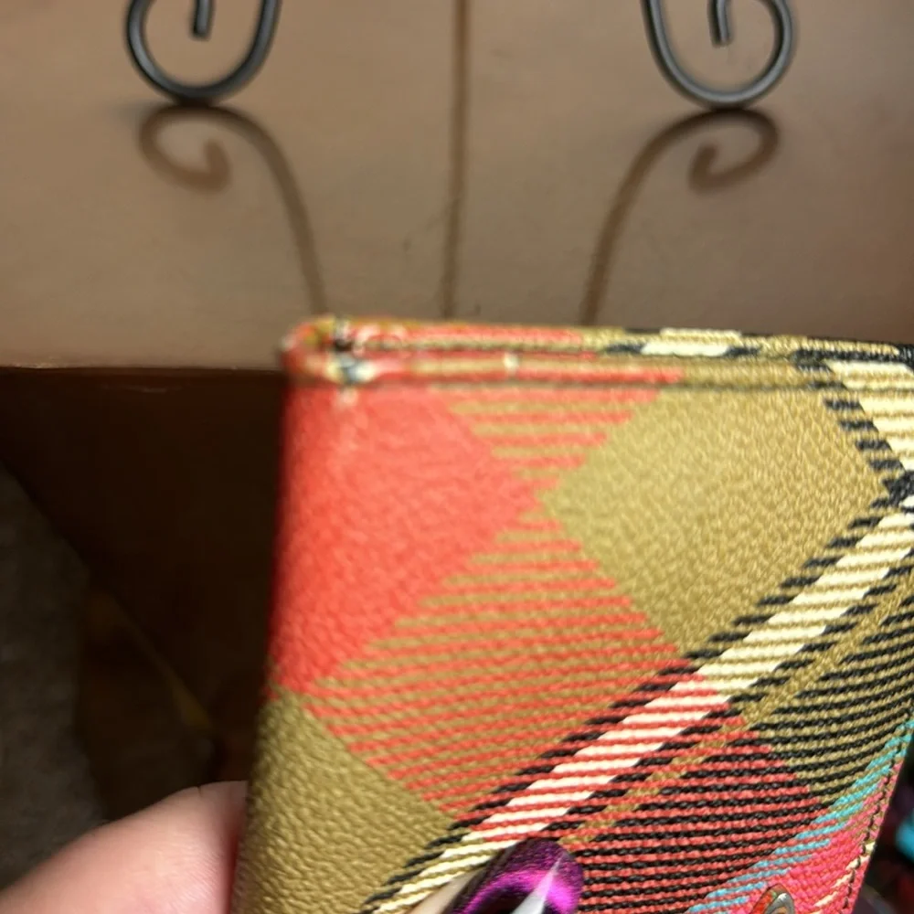 Vivienne Westwood leather plaid print long wallet - Picture 6 of 7